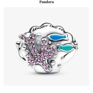 Disney The Little Mermaid Seashell Charm For Pandora Bracelet S925ALE Silver